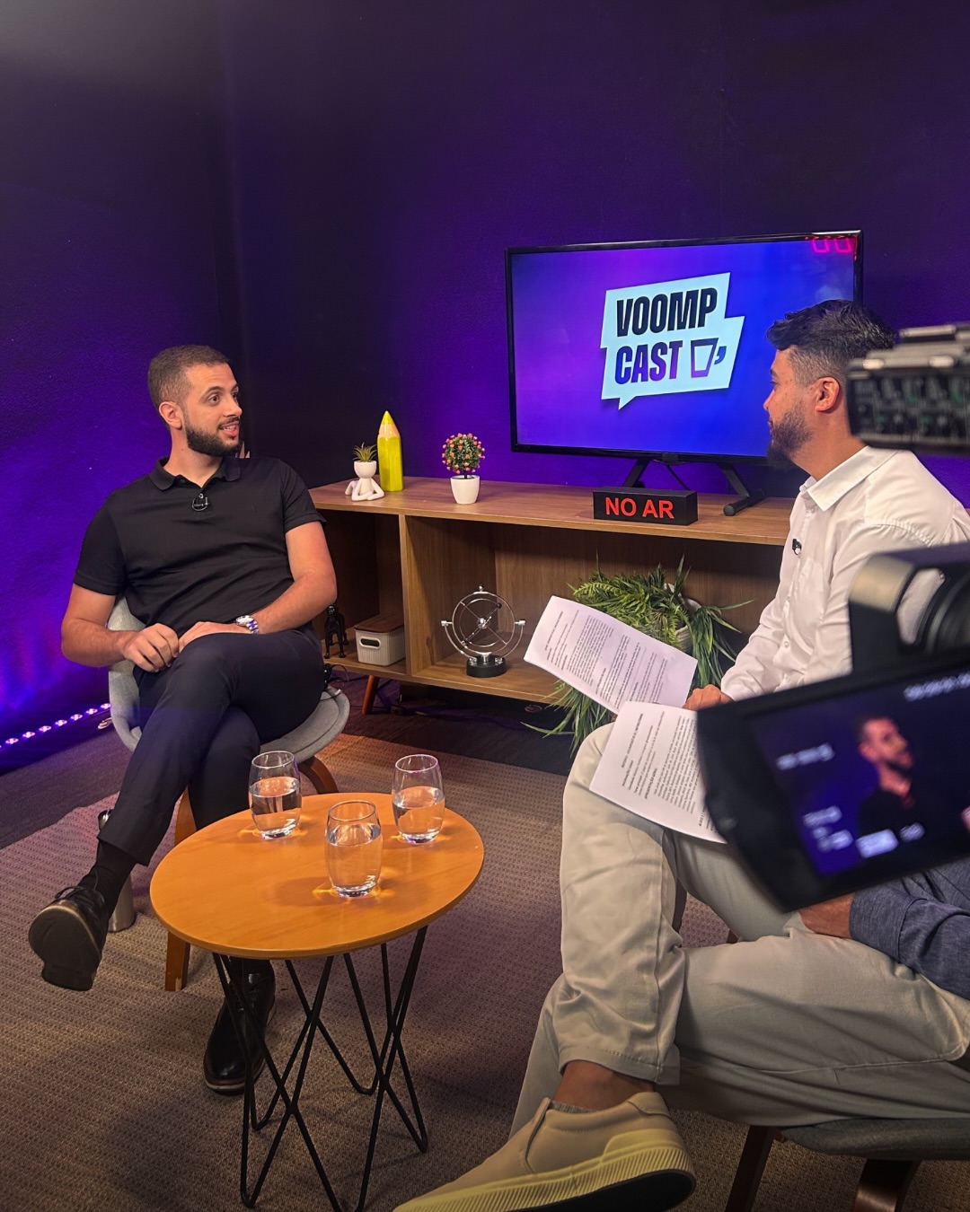 Matheus Trombino em uma entrevista no VoompCast